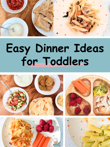Easy dinner Ideas for Toddlers with pastas, fajitas, and more.